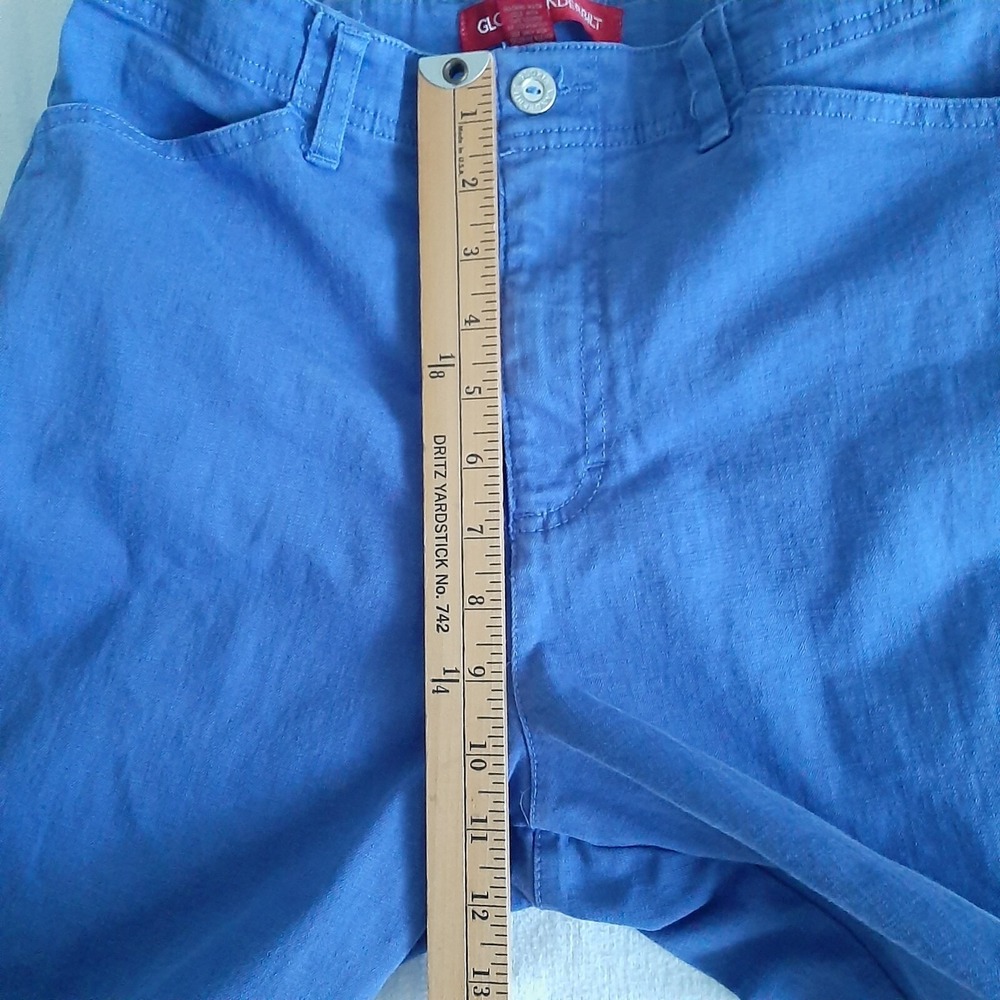 Gloria Vanderbilt womens crop pants Size 8 violet blue 27" waist 20 1/2 inseam - Picture 5 of 7